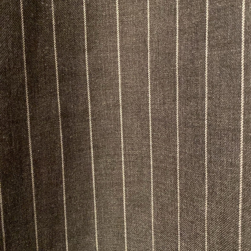 Abercrombie & Fitch Charcoal Grey Pinstripe Wide Leg Trouser Pants. Size 27/4 - Picture 9 of 10